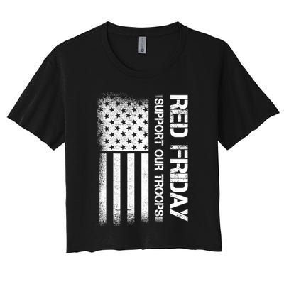 Support Our Troops Red Friday Crop Top