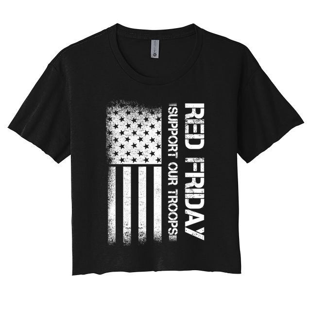 Support Our Troops Red Friday Crop Top