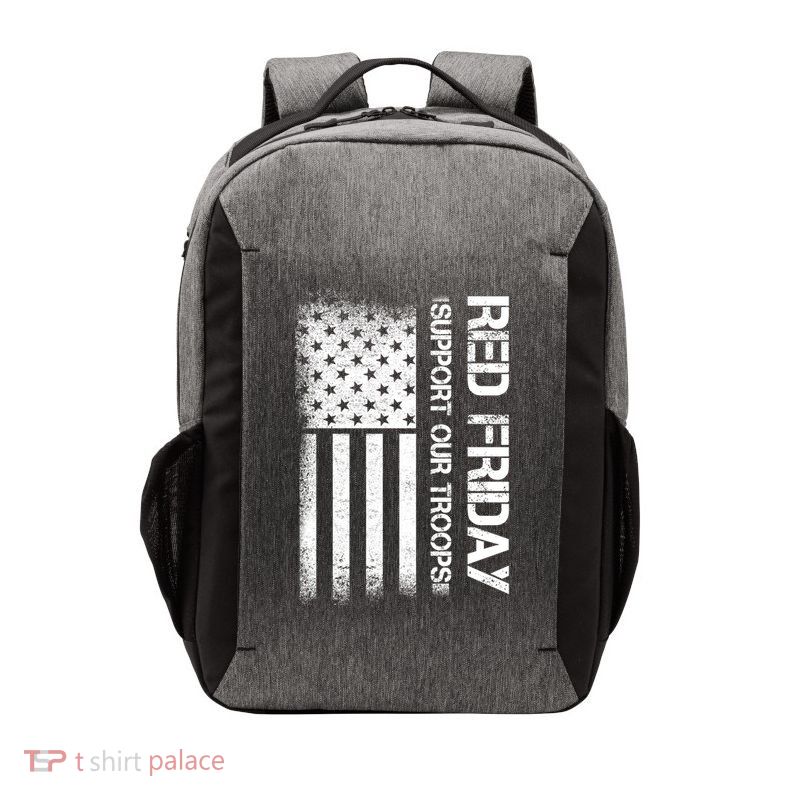 Support Our Troops Red Friday Vector Backpack