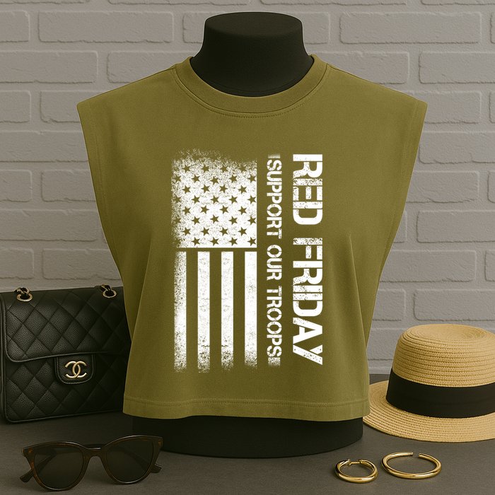 Support Our Troops Red Friday Garment-Dyed Women's Muscle Tee