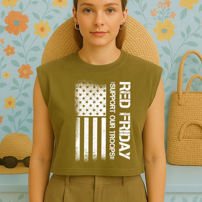 Support Our Troops Red Friday Garment-Dyed Women's Muscle Tee