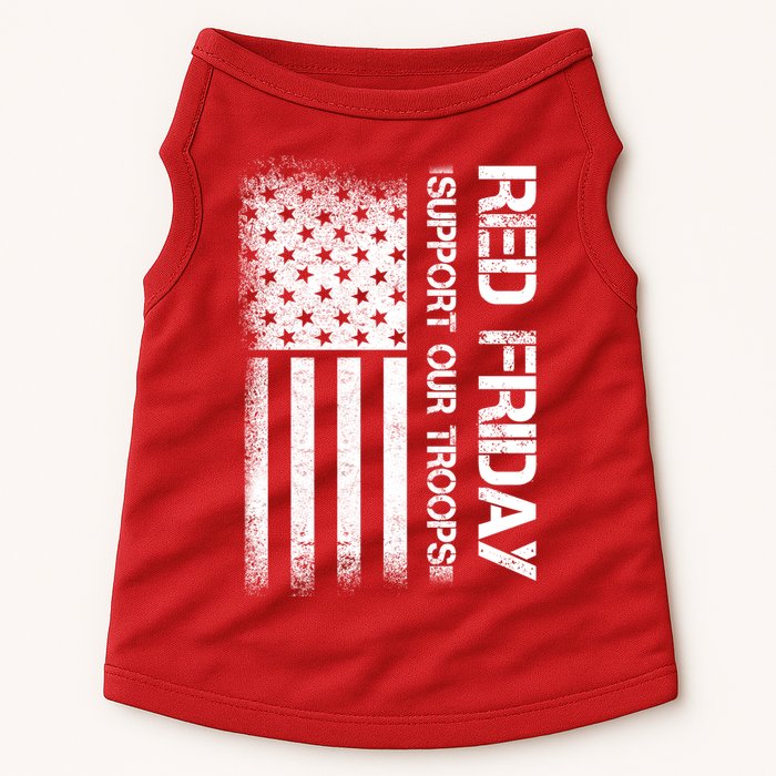 Support Our Troops Red Friday Doggie Tank