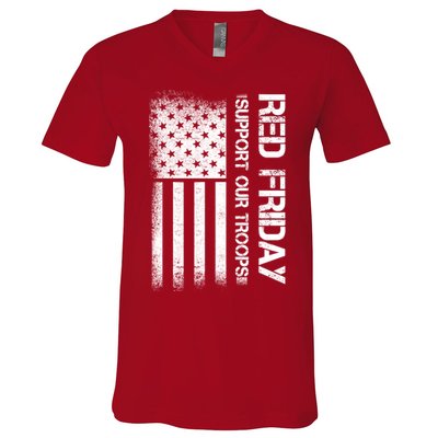 Support Our Troops Red Friday V-Neck T-Shirt