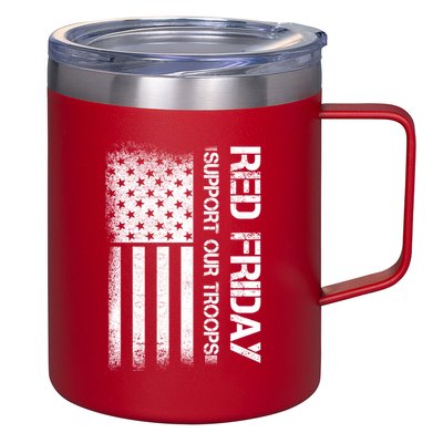 Support Our Troops Red Friday 12oz Stainless Steel Coffee Mug