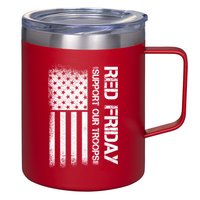 Support Our Troops Red Friday 12oz Stainless Steel Coffee Mug