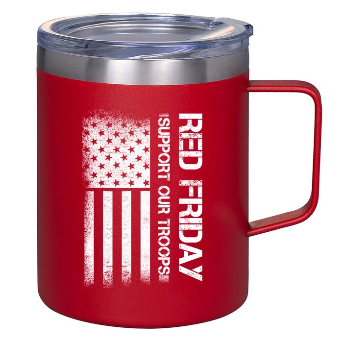 Support Our Troops Red Friday 12oz Stainless Steel Coffee Mug
