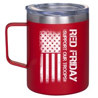 Support Our Troops Red Friday 12oz Stainless Steel Coffee Mug