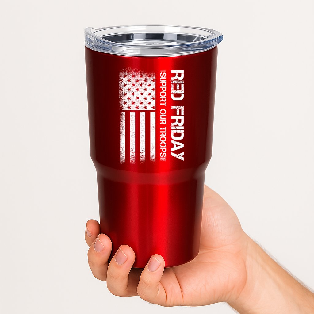 Support Our Troops Red Friday Tumbler