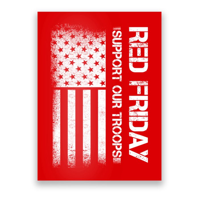 Support Our Troops Red Friday Poster