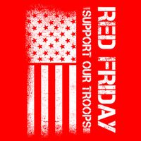 Support Our Troops Red Friday Poster