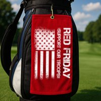 Support Our Troops Red Friday Golf Towel