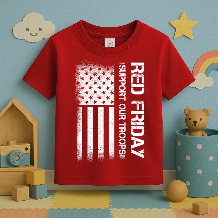 Support Our Troops Red Friday Toddler T-Shirt