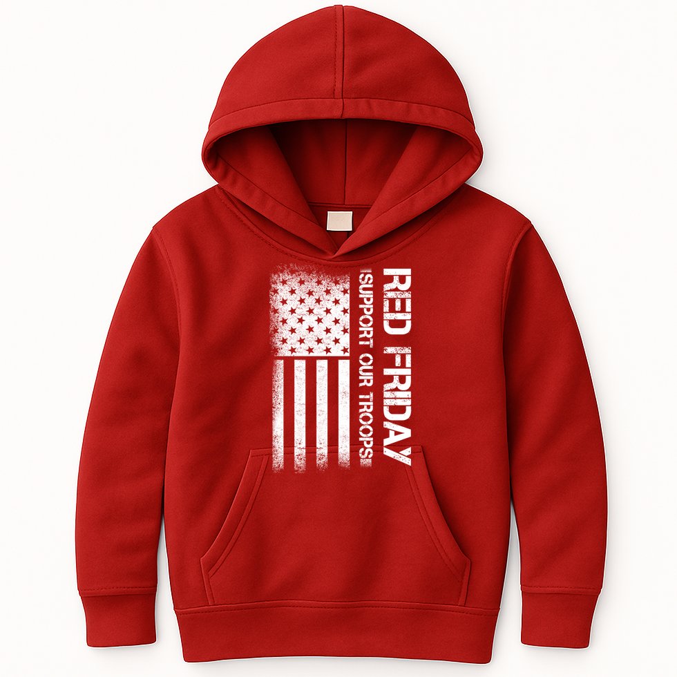 Support Our Troops Red Friday Kids Hoodie