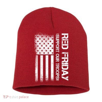 Support Our Troops Red Friday Short Acrylic Beanie