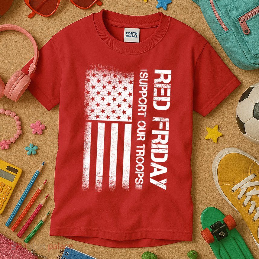 Support Our Troops Red Friday Kids T-Shirt