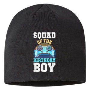 Squad Of The Birthday Boy Matching Video Gamer Birthday Sustainable Beanie