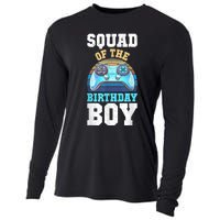 Squad Of The Birthday Boy Matching Video Gamer Birthday Cooling Performance Long Sleeve Crew