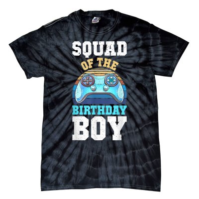 Squad Of The Birthday Boy Matching Video Gamer Birthday Tie-Dye T-Shirt