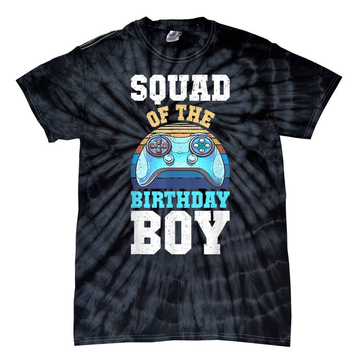 Squad Of The Birthday Boy Matching Video Gamer Birthday Tie-Dye T-Shirt