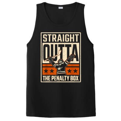 Straight Outta The Penalty Box Funny Hockey Player Fan Lover PosiCharge Competitor Tank