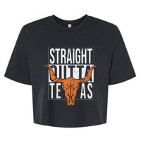 Straight Outta Texas 1845 For Proud Texans Bella+Canvas Jersey Crop Tee