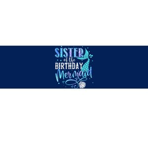 Sister Of The Birthday Mermaid Family Matching Party Squad Bumper Sticker