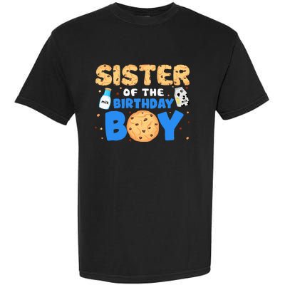 Sister Of The Birthday Boy Milk And Cookies 1st Birthday Garment-Dyed Heavyweight T-Shirt