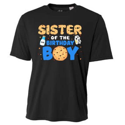 Sister Of The Birthday Boy Milk And Cookies 1st Birthday Cooling Performance Crew T-Shirt