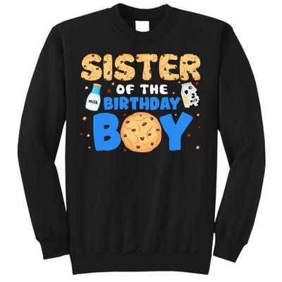 Sister Of The Birthday Boy Milk And Cookies 1st Birthday Sweatshirt