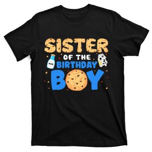 Sister Of The Birthday Boy Milk And Cookies 1st Birthday T-Shirt