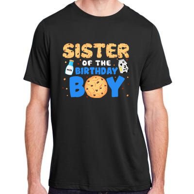 Sister Of The Birthday Boy Milk And Cookies 1st Birthday Adult ChromaSoft Performance T-Shirt