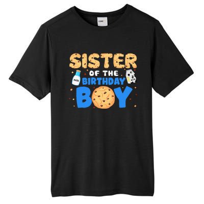 Sister Of The Birthday Boy Milk And Cookies 1st Birthday Tall Fusion ChromaSoft Performance T-Shirt