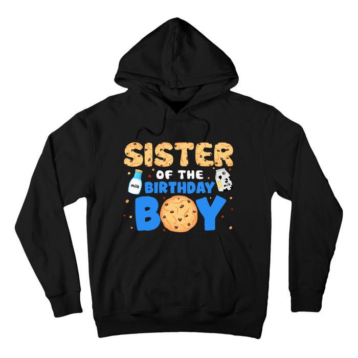 Sister Of The Birthday Boy Milk And Cookies 1st Birthday Tall Hoodie