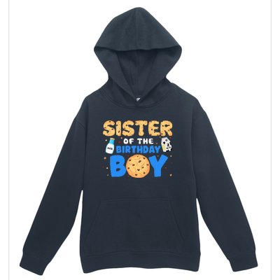 Sister Of The Birthday Boy Milk And Cookies 1st Birthday Urban Pullover Hoodie