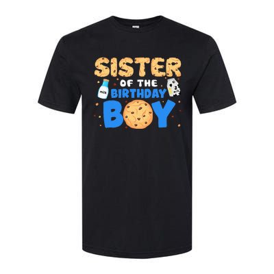 Sister Of The Birthday Boy Milk And Cookies 1st Birthday Softstyle CVC T-Shirt