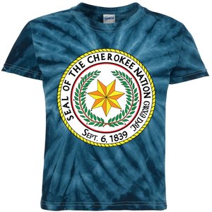 Seal Of The Cherokee Nation Cherokee Native American Pride Kids Tie-Dye T-Shirt