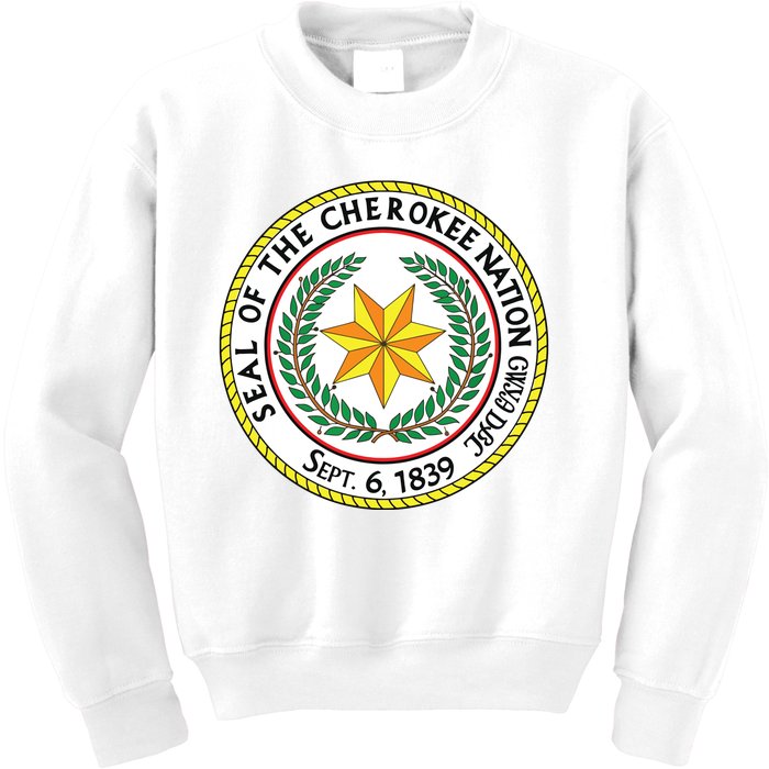 Seal Of The Cherokee Nation Cherokee Native American Pride Kids Sweatshirt