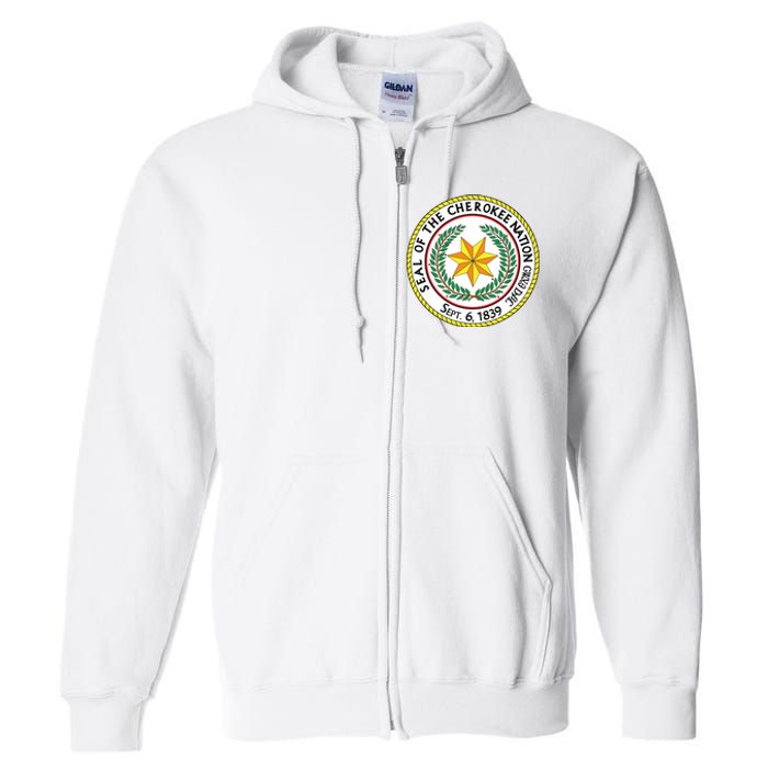 Seal Of The Cherokee Nation Cherokee Native American Pride Full Zip Hoodie