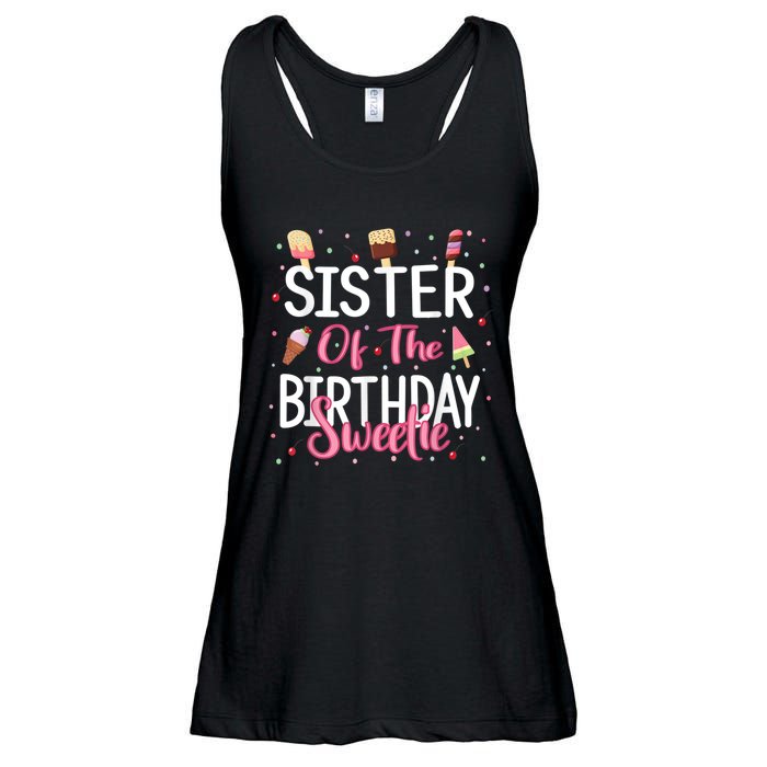 Sister Of The Birthday Sweetie Girl Ice Cream Theme Party Ladies Essential Flowy Tank