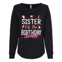 Sister Of The Birthday Sweetie Girl Ice Cream Theme Party Womens California Wash Sweatshirt