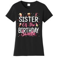 Sister Of The Birthday Sweetie Girl Ice Cream Theme Party Women's T-Shirt