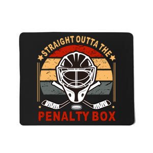 Straight Outta The Penalty Box Funny Hockey Design For Mousepad