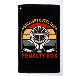 Straight Outta The Penalty Box Funny Hockey Design For Platinum Collection Golf Towel