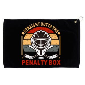 Straight Outta The Penalty Box Funny Hockey Design For Grommeted Golf Towel