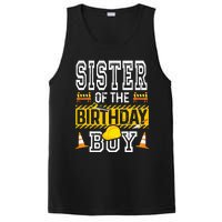 Sister of the Birthday  Construction Birthday Party Hat PosiCharge Competitor Tank