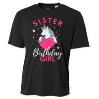 Sister Of The Birthday  Sibling Unicorn Birthday Cooling Performance Crew T-Shirt