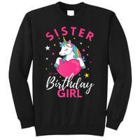 Sister Of The Birthday  Sibling Unicorn Birthday Sweatshirt