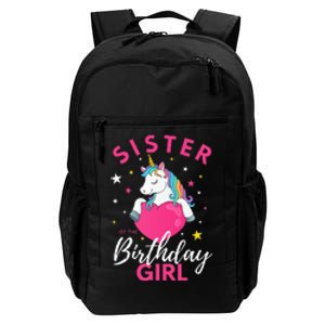 Sister Of The Birthday  Sibling Unicorn Birthday Daily Commute Backpack