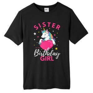 Sister Of The Birthday  Sibling Unicorn Birthday Tall Fusion ChromaSoft Performance T-Shirt