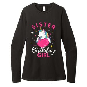 Sister Of The Birthday  Sibling Unicorn Birthday Womens CVC Long Sleeve Shirt